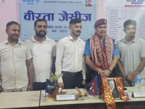 Read more about the article वीरता जेसीजद्वारा डीएसपी विजय श्रेष्ठलाई बिर्तामोडमा भव्य स्वागत तथा सम्मान