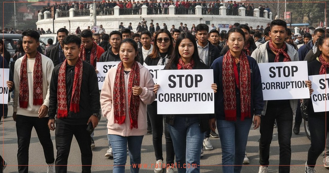 Read more about the article झापामा पनि जेन–जी पुस्ताको प्रदर्शन, सरकारको बेथिति र भ्रष्टाचारविरुद्ध आवाज