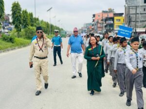 Read more about the article विर्तामोडमा प्रभातफेरी र हाजिरी जवाफसहित नेपाल स्काउटको ७५औँ स्थापना दिवस सम्पन्न